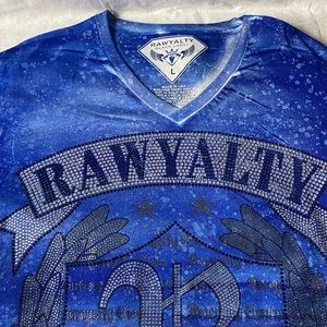 Rawyalt Men V-Neck Shirts - Blue